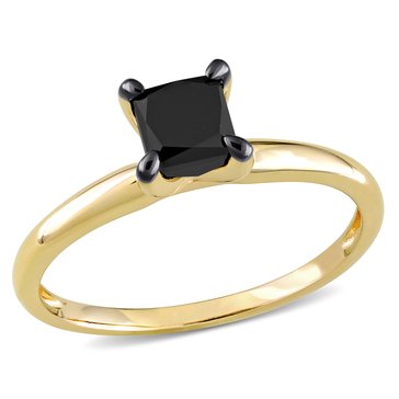 Sofia B. 1 cttw Black Diamond Princess Cut Ring