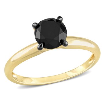 Sofia B. 1 1/2 cttw Black Diamond Round Cut Ring