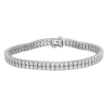 Men's 1 cttw Diamond Double Row Tennis Bracelet