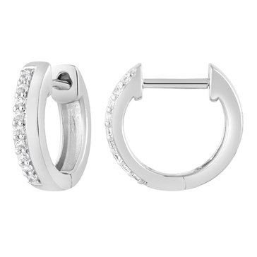 Because by Navy Star 1/10 cttw Diamond Huggie Hoop Earrings