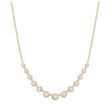 Because by Navy Star 1/3 cttw Diamond Bezel Tennis Necklace