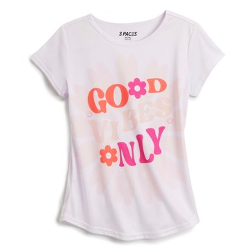 3 Paces Big Girls' Shorts Sleeve Graphic Tee