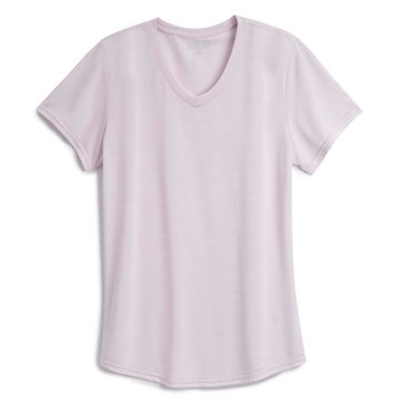 3 Paces Women's Christine Short Sleeve Space Dye V-Neck Tee