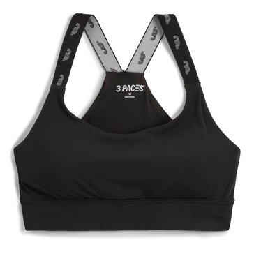 3 Paces Women's Racer Back Logo Sports Bra