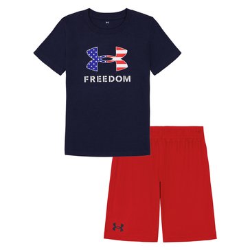 Under Armour Little Boys Freedom Flag Logo Set