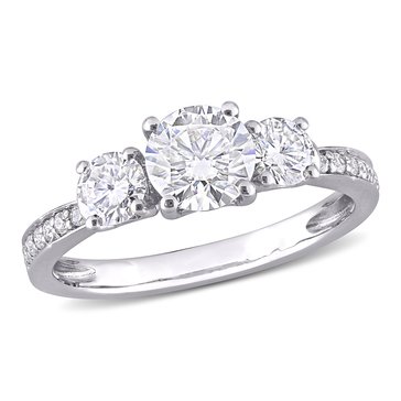 Sofia B. 1 3/8 cttw Moissanite 3-Stone Engagement Ring