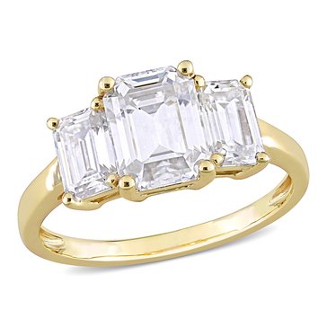 Sofia B. 2 3/4 cttw Octagon Moissanite 3-Stone Engagement Ring