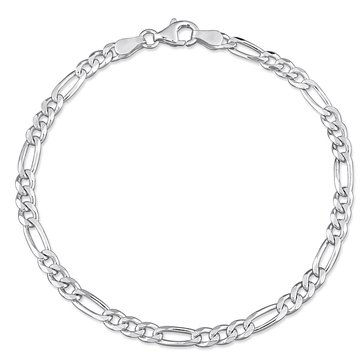 Sofia B. Men's 3.8MM Flat Figaro Chain Bracelet