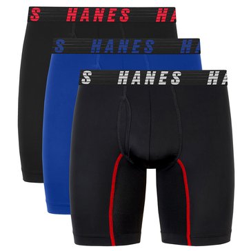Hanes Men's Moves Total Support Pouch Performance Boxer Brief, 3-Pack