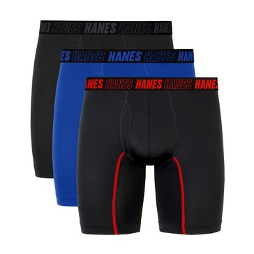 Hanes Men's Moves Total Support Pouch Performance Boxer Brief, 3-Pack