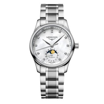 Longines Women's Master Collection Moonphase Bracelet Automatic Watch