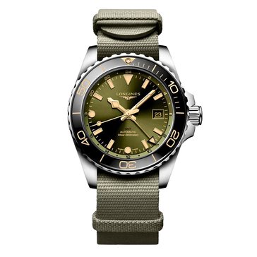 Longines Men's HydroConquest GMT NATO Strap Automatic Watch