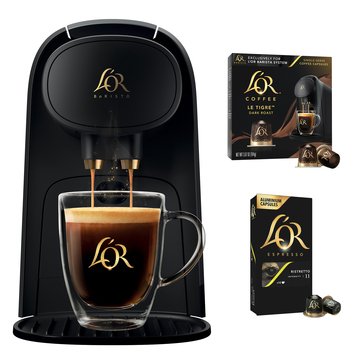LOR Barista Coffee And Espresso System Coffee Maker With 20 Free Bonus Capsules 
