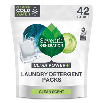 Seventh Generation Ultra Power Plus Packs Unit Dose Laundry Detergent, Fresh Citrus Clean