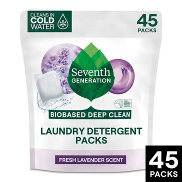 Seventh Generation Biobased Deep Clean Packs Unit Dose Laundry Detergent, Lavender