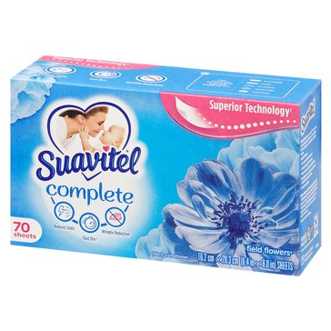 Suavitel Complete Fabric Conditioner Dryer Sheets, Field Flowers