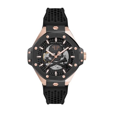 Philipp Plein Men's Skeleton Royal Silicone Strap Watch