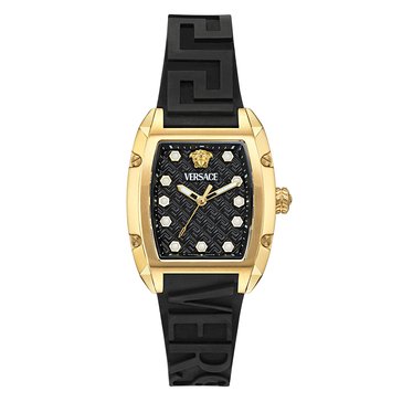 Versace Women's Dominus Guilloche Dial Silicone Strap Watch