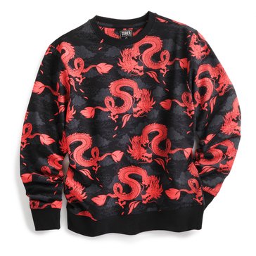 Super Massive Men's Cloudy Chinese Dragon Crewneck Fleece