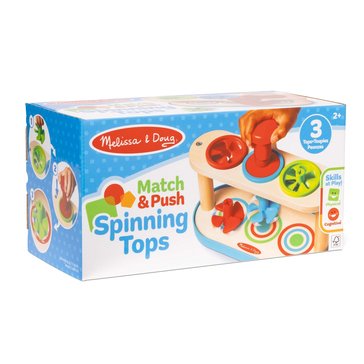 Melissa & Doug Match And Push Spinning Tops