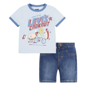 Levis Toddler Boys Cookout Tee And Short Sets