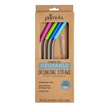 Primula Stainless Steel 5-Piece 9 Inch Straw Set