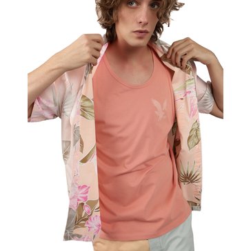 AE Men's Tropical Button-Up Poolside Shirt