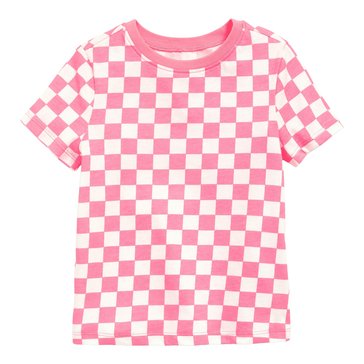 Old Navy Baby Girl Short Sleeve Mini Check Print Tee
