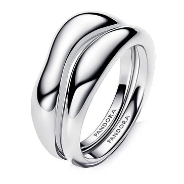 Pandora Essence Organically Shaped Stacking Rings