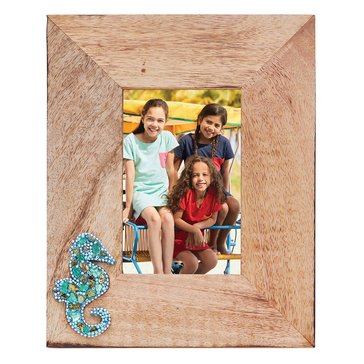 Beachcombers Coastal Life Beaded Seahorse Frame