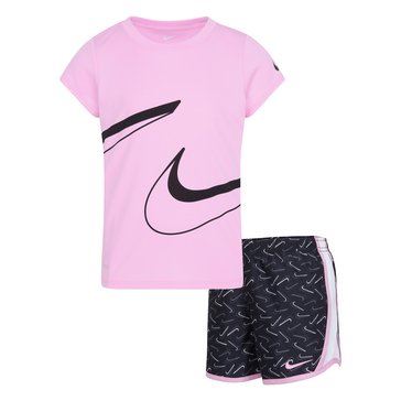 Nike Little Girls' Swoosh Logo Temp Short Sets