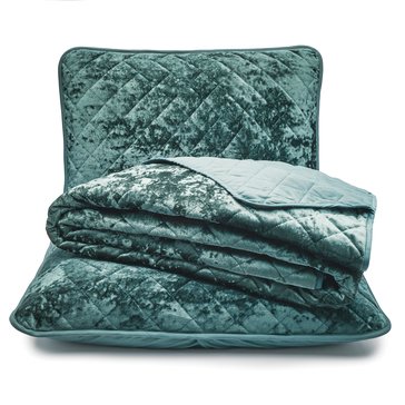 Lush Decor Crushed Velvet Quilt Set