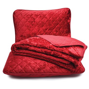 Lush Decor Crushed Velvet Quilt Set