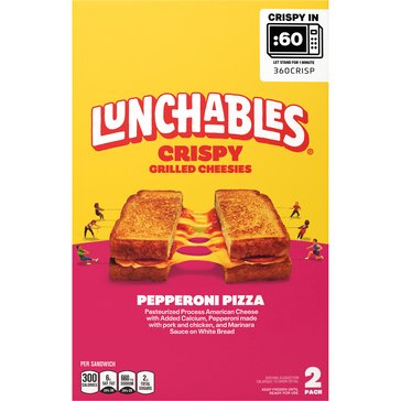 Lunchables Crispy Grilled Cheesies Pepperoni Pizza Sandwich, 2-Pack