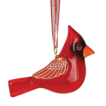 Glass Baron Cardinal Ornament