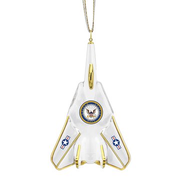Glass Baron Navy F14 Jet Ornament