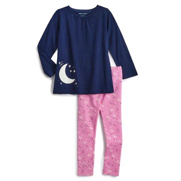 Liberty & Valor Little Girls' Crescent Moon Legging Sets
