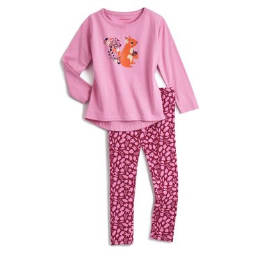 Liberty & Valor Little Girls' Wild Squirrel Legging Sets