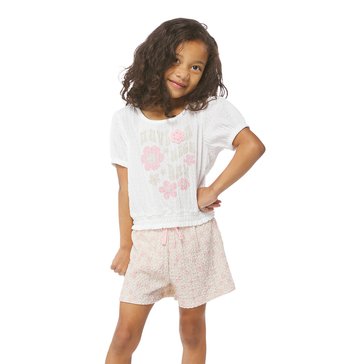 Sweet Butterfly Big Girls' Nice Day Paperbag Short Sets