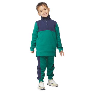 Liberty & Valor Little Boys Colorblock Quarter Snap Pullover Sweatshirt