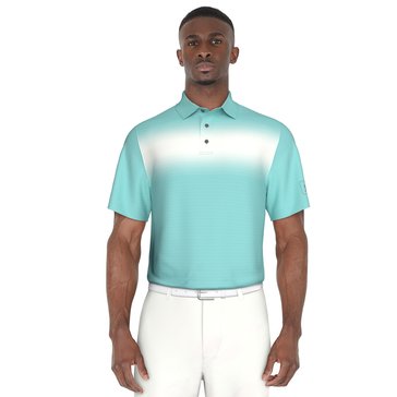 PGA Tour Men's Short Sleeve Ombre Chest Stripe Polo