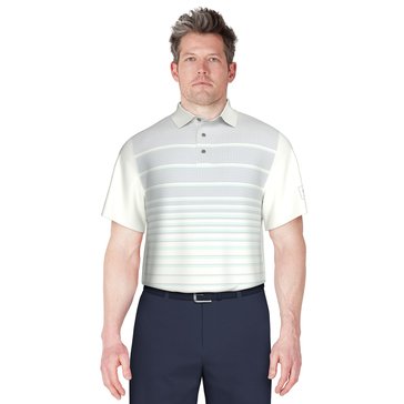 PGA Tour Men's Short Sleeve Front Panel Stripe Polo
