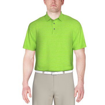 PGA Tour Men's Short Sleeve Heather Stripe Feeder Polo