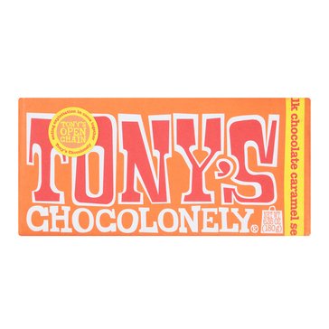 Tony's Chocolonely Caramel Sea Salt Milk Chocolate Bar, 6.35oz