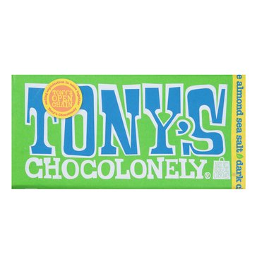 Tony's Chocolonely Almond Sea Salt Dark Chocolate Bar, 6.35oz