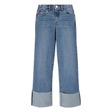 Levi's Big Girls' Wide Leg Deep Cuff Jeans