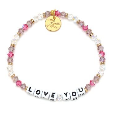 Little Words Project Love You Beaded Stretch Bracelet