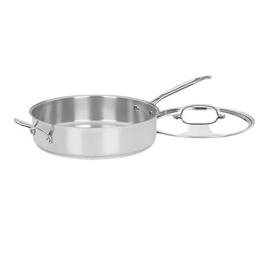 Cuisinart Chefs Classic Stainless Steel Saute Pan with Helper Handle Cover