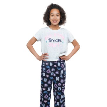 Dots & Dreams Big Girls' Pant Short Top Sleep Set 3-Piece