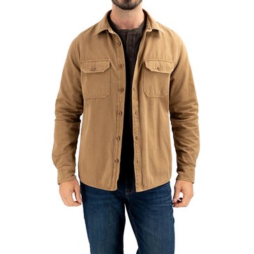 Devil Dog Men's Long Sleeve CPO Garment Dyed Solid Workshirt